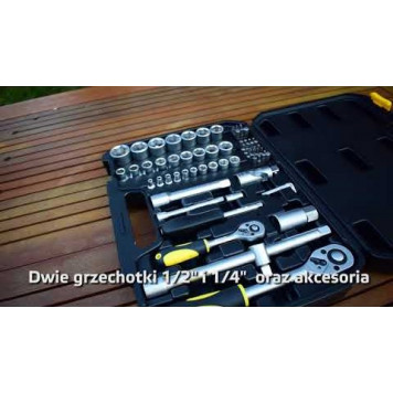 Набор 38D643 головок и бит 1/4", 1/2", 72 предмета ТОРЕХ аналог 38D680-3