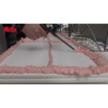 Пена-клей для пенопласта и пенополистирола 960P профессиональная 800 мл (50-55 л) AKFIX-1