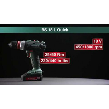 Шуруповёрт BS 18L Quick Аккумуляторный винтоверт 602320500 METABO-3