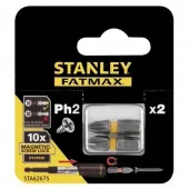 Биты STA62675-XJ FatMax MagnetScrLock PH2х25 мм, 2 шт