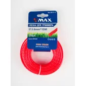 Леска B0117-2 для триммера, 3,0 мм х 15 м, сечение Whisper, MAX 