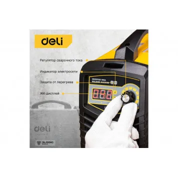 Сварочный аппарат инверторный Deli DL-ZX7-160-E1, 20-160А, 6,8кВт, Deli-2