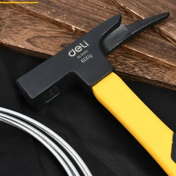 Молоток DL5060 кровельщика 600гр магнит, противоскользящий боек, фиберглассовая рукоять Deli-4