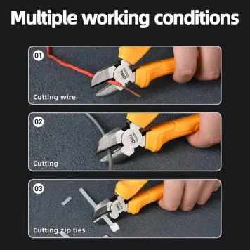 Бокорезы DL2206C диагональные 160мм, пластиковая ручка Deli-4