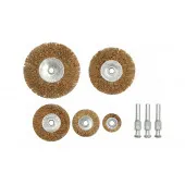 Щётки 06990 набор крацовки торцевые с хвостовиком (5шт) VOREL