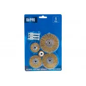 Щётки 06990 набор крацовки торцевые с хвостовиком (5шт) VOREL