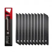 Лезвие 18мм для ножа ЧЁРНЫЕ DL-DP187H 10шт Deli