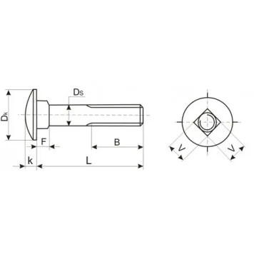 Болт мебельный  6х40 мм, уп 100шт.-1
